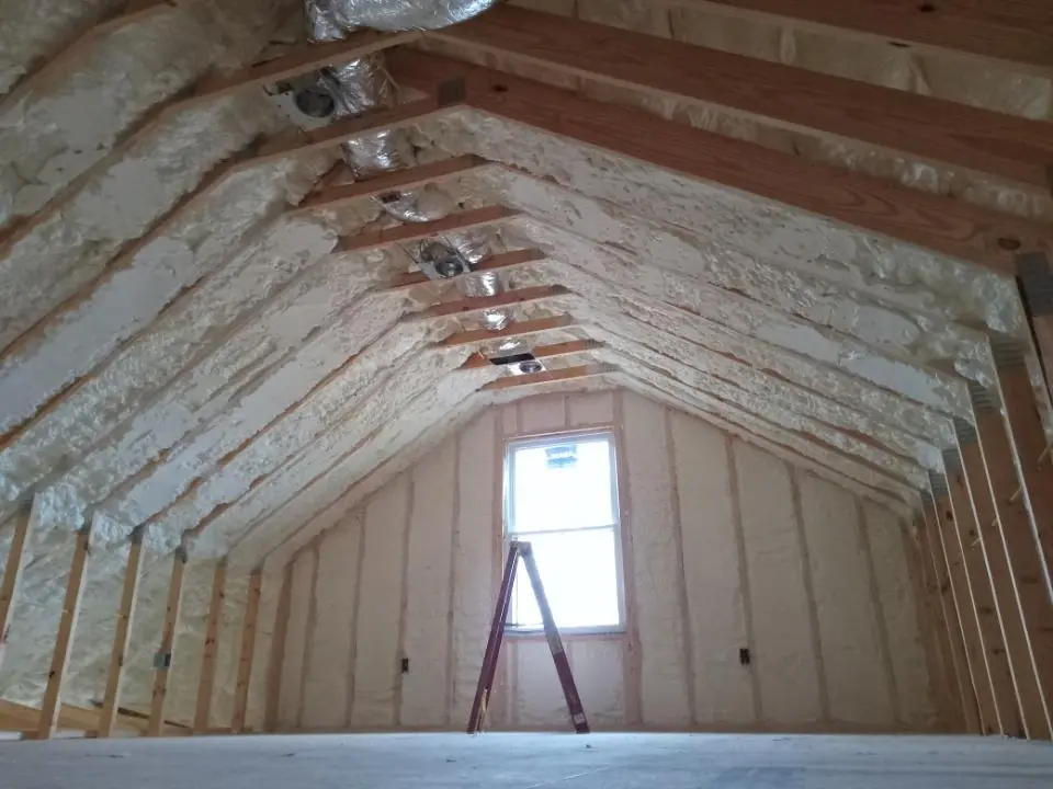 Spray foam roofing application for Crawl Space Insulation project in Oceano